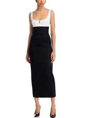Chiara Boni Black and White Maxi Skirt Dress